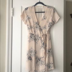 Lush Pink Floral Olivia Wrap Dress